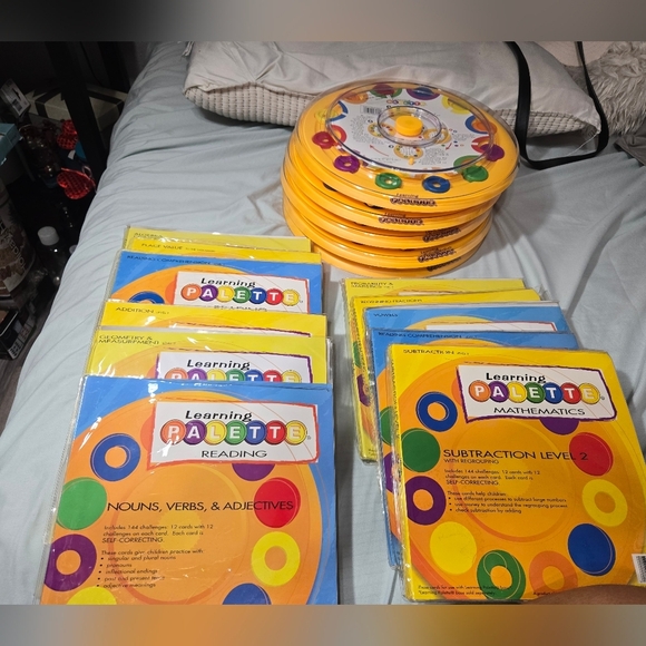 5 Saxon Learning Palettes For Children And 11 Packages Of Learbing Cards - Picture 1 of 9